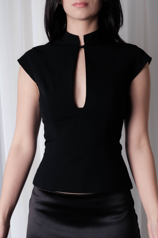Locket Top-Black