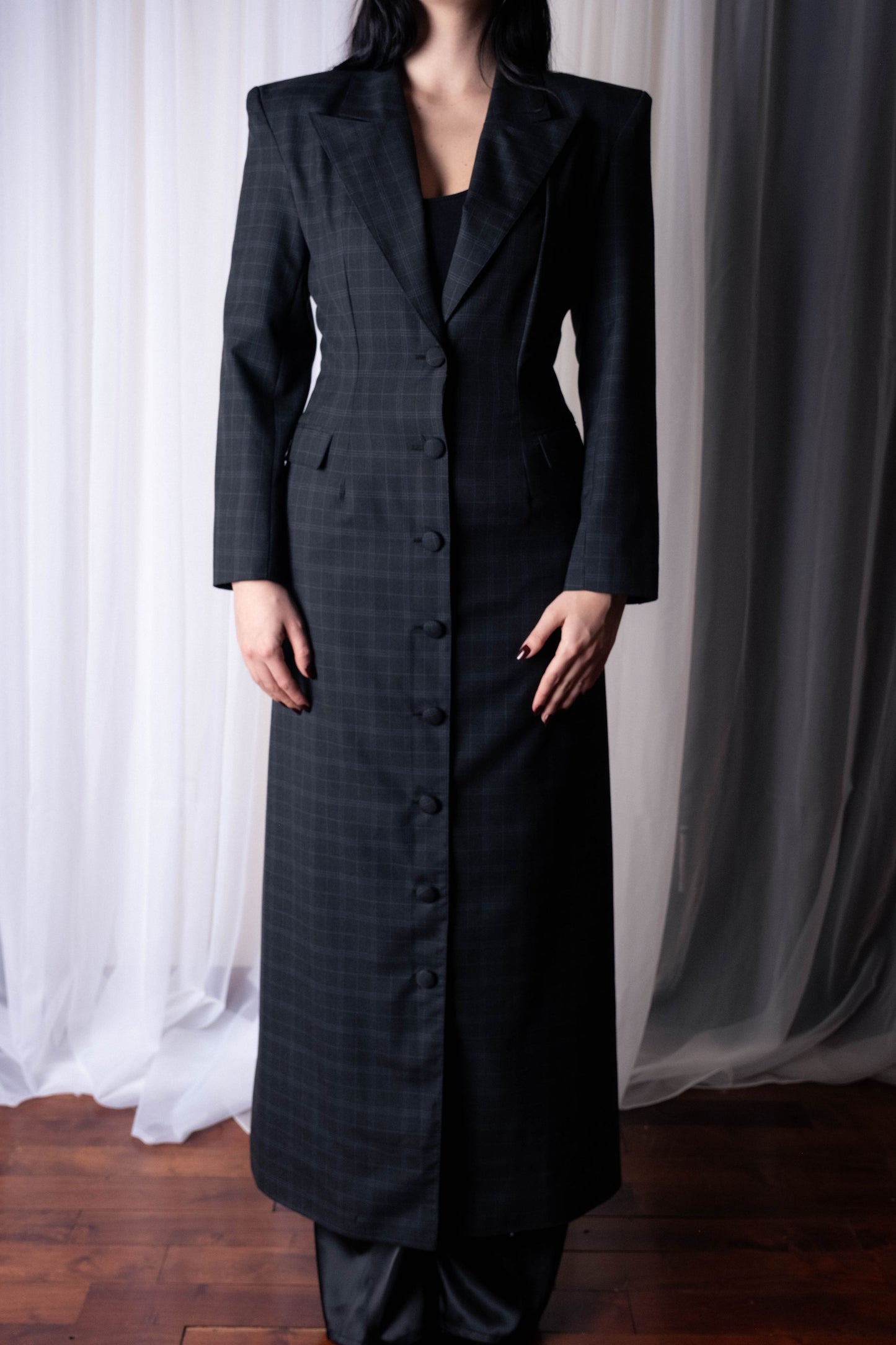 Longline Blazer Pin Check